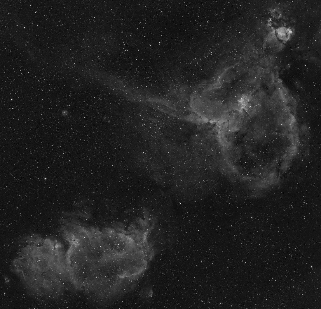 Image of IC1805, 1848, H-alpha