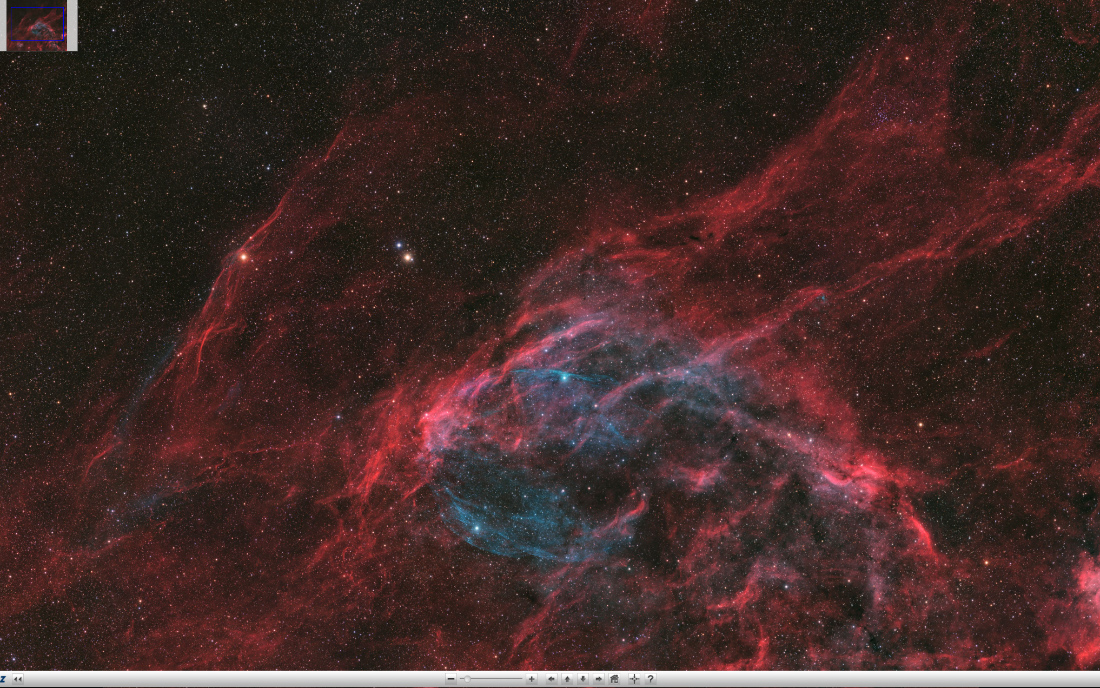 Image of W63 Supernova Remnant, 24 panel mosaic zoom